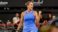 Sabalenka hits beach wearing transparent dress after no top .